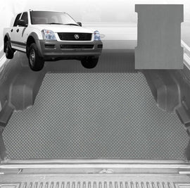 6D Diamond Ute Tub Mat for Holden Rodeo Single Cab 2003-2008 (with Spray On Liner or No Liner) - Black & Grey - 0