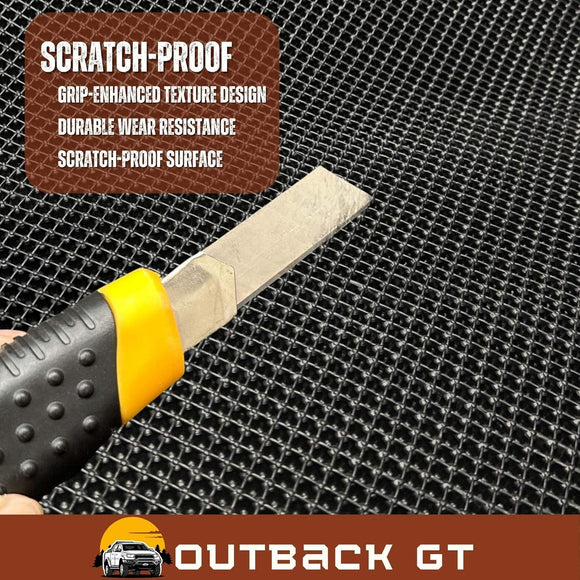 6D Diamond Ute Tub Mat for Nissan Navara Dual Cab Pro-4X 2022-Current (with Spray on Liner or no Liner) - Black & Grey