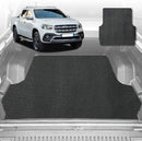 6D Diamond Ute Tub Mat for Mercedes-Benz X-Class Ute 2017-2021 (with Factory Plastic tub Liner) - Black & Grey-1