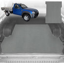 6D Diamond Ute Tub Mat for Ford Ranger (PJ-PK) Single Cab 2006-2011 (with Spray On Liner or No Liner) - Black & Grey-2