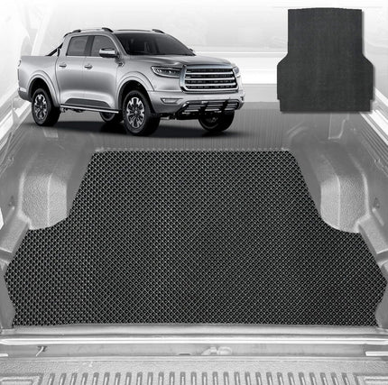 6D Diamond Ute Tub Mat for GWM Haval Great Wall Cannon Ute NPW 2019-Current - Black & Grey