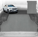 6D Diamond Ute Tub Mat for Mercedes-Benz X-Class Ute 2017-2021 (with Spray on Liner or no Liner) - Black & Grey-2