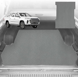 6D Diamond Ute Tub Mat for LDV T60 Max T60 Pro 2017-Current (with Spray on Liner or no Liner) - Black & Grey - 0