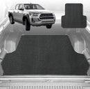 6D Diamond Ute Tub Mat for Toyota Hilux Double Cab 2015-Current (with Factory Plastic tub) - Black & Grey-1