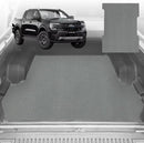 6D Diamond Ute Tub Mat for Ford Ranger Dual Cab 2022-Current (with Factory Plastic Tub Liner) - Black & Grey-2