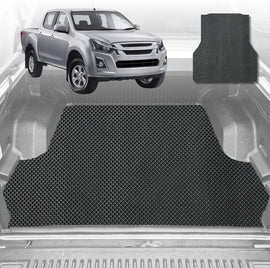 6D Diamond Ute Tub Mat for Isuzu D-Max Crew Cab RG 2020-Current - Black & Grey