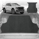6D Diamond Ute Tub Mat for Ford Ranger (PX3 Dual Cab Ute) 2018-2022 (with Spray on Liner or no Liner) - Black & Grey-1