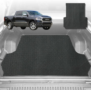 6D Diamond Ute Tub Mat for RAM 1500 Limited (DT) 2019-Current - In 2 Pcs - Black & Grey