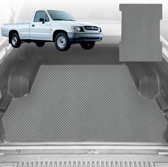 6D Diamond Ute Tub Mat for Toyota Hilux Single Cab 2005-Current (With Spray On Liner or No Liner) - Black & Grey