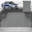 6D Diamond Ute Tub Mat for Nissan Navara Dual Cab (DX/D22 STR) 1997-2018 D22 - Custom Fit - Black & Grey-2