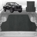6D Diamond Ute Tub Mat for Ford Ranger Dual Cab 2022-Current (with Factory Plastic Tub Liner) - Black & Grey-1