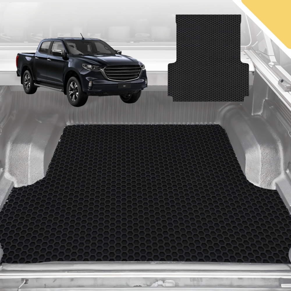 6D Pro Ute Tub Mat for Mazda BT-50 Dual Cab (TF) 2020-Current (With spray on Liner or no Liner) - Black