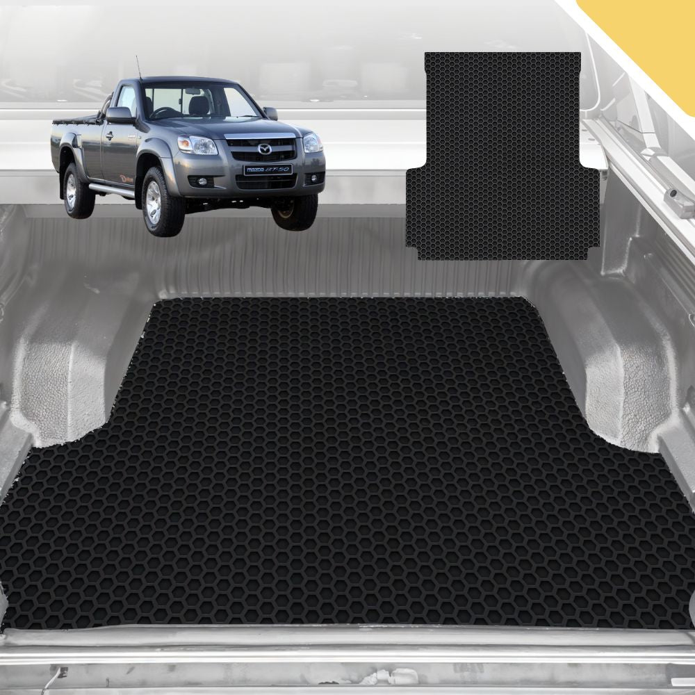 6D Pro Ute Tub Mat for Mazda BT-50 (J97M) Single Cab 2006-2011 (With Spray On Liner or No Liner) - Black