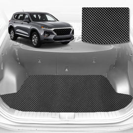 6D Diamond Car Boot Mat for Hyundai Santa Fe 2019 - 2024 (TM) (3rd Row folded/5 seater) - Heavy Duty Carpet Liner