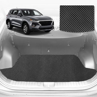 6D Diamond Car Boot Mat for Hyundai Santa Fe 2019 - 2024 (TM) (3rd Row folded/5 seater) - Heavy Duty Carpet Liner