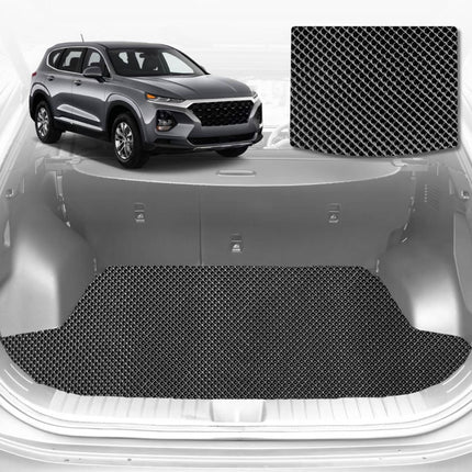 6D Diamond Car Boot Mat for Hyundai Santa Fe 2019 - 2024 (TM) (3rd Row folded/5 seater) - Heavy Duty Carpet Liner