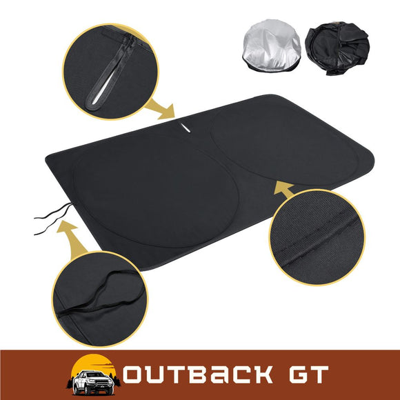 Front Windscreen Sun Shade for BMW 7 Series 2009 - 2015 (F01 F02 F03 F04) - Standard 150 x 85 cm - Black