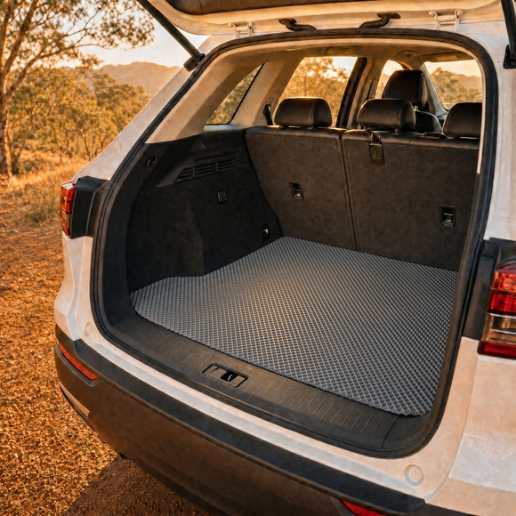6D Diamond Car Boot Cargo Mat for Toyota RAV4 2006 - 2012 (XA30) - Heavy Duty Carpet Liner - All-Weather Resistance - Easy to use - Odorless Material - Black & Grey