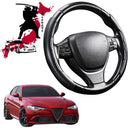 Black Samurai Segmented Steering Wheel Cover for Alfa Romeo Giulia 2016 - Current (952)-1