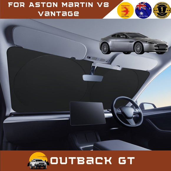 Front Windscreen Sun Shade for Aston Martin V8 Vantage Coupe 2005 - 2017 (V8) - Standard 150 x 85 cm - Black