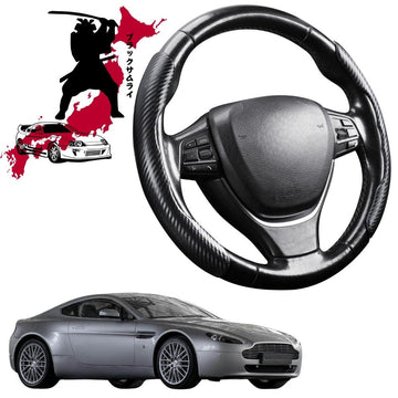 Black Samurai Segmented Steering Wheel Cover for Aston Martin V8 Vantage Coupe 2005 - 2017 (V8)
