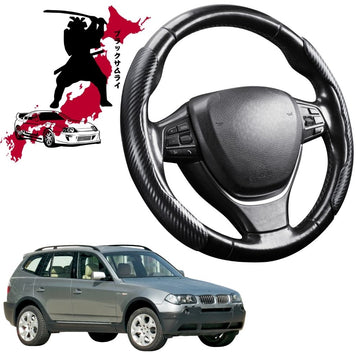 Black Samurai Segmented Steering Wheel Cover for BMW X3 2003 - 2010 (E83)