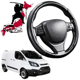 Black Samurai Segmented Steering Wheel Cover for Ford Transit Sport 2014 - Current