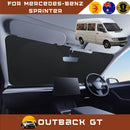 Front Windscreen Sun Shade for Mercedes-Benz Sprinter 1995 - 2006 (T1N) - XL 160 x 100 cm - Black-1