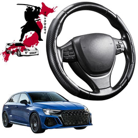 Black Samurai Segmented Steering Wheel Cover for Audi A3 S3 RS3 2020 - Current (8Y)