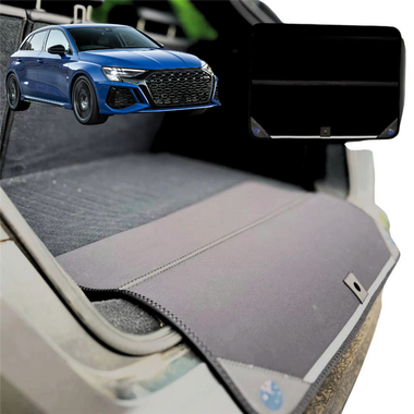 Rear Cargo Boot Bumper Protector for Audi A3 S3 RS3 2020 - Current (8Y) - Standard (72 x 55) - Black