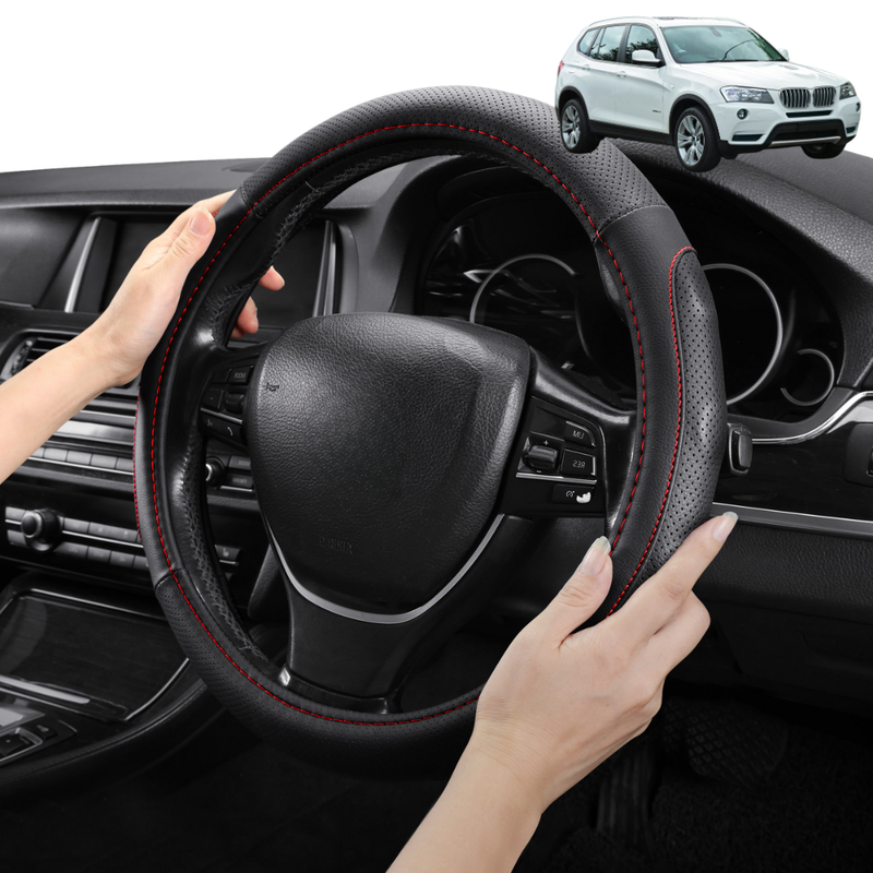 Steering Wheel Cover Pro Extra Layer for BMW X3 2011-2017 (F25) - Breathable & Anti-Slip - Circle 38 cm