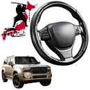 Black Samurai Segmented Steering Wheel Cover for Toyota LandCruiser Prado 2024 - Current (GX, GXL, VX, Altitude, Kakadu)-1