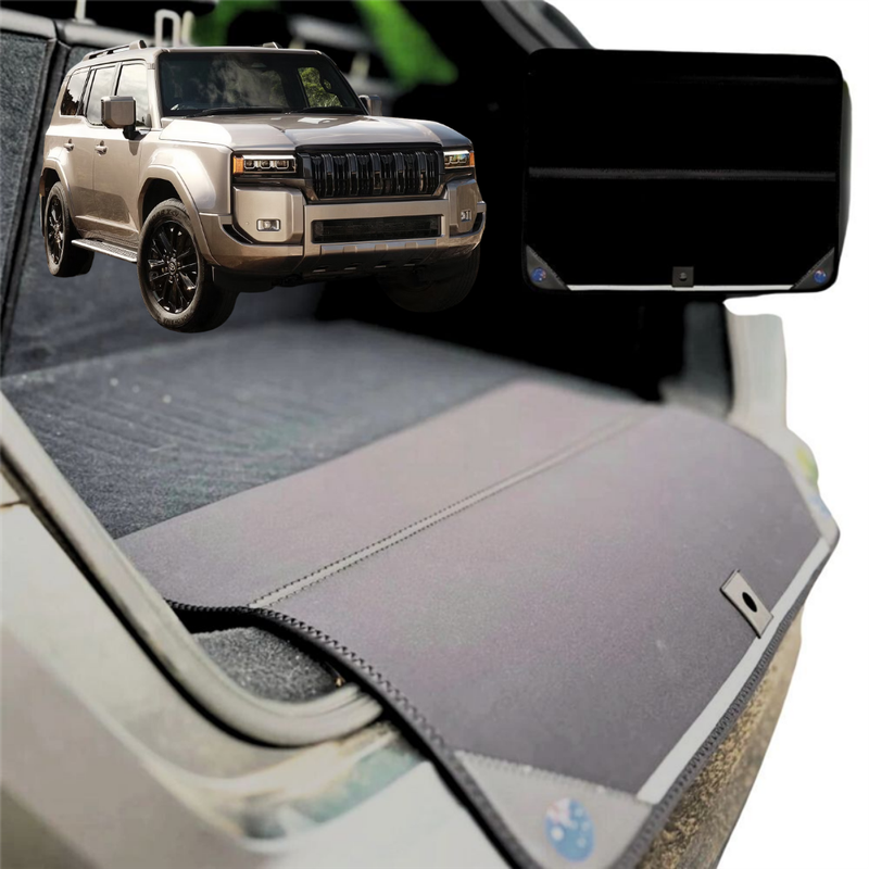 Rear Cargo Boot Bumper Protector for Toyota LandCruiser Prado 2024 - Current (GX, GXL, VX, Altitude, Kakadu) - XL (98 x 55) - Black