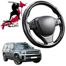 Black Samurai Segmented Steering Wheel Cover for Hyundai Santa Fe Hybrid 2024 - Current (6 Seater)-1