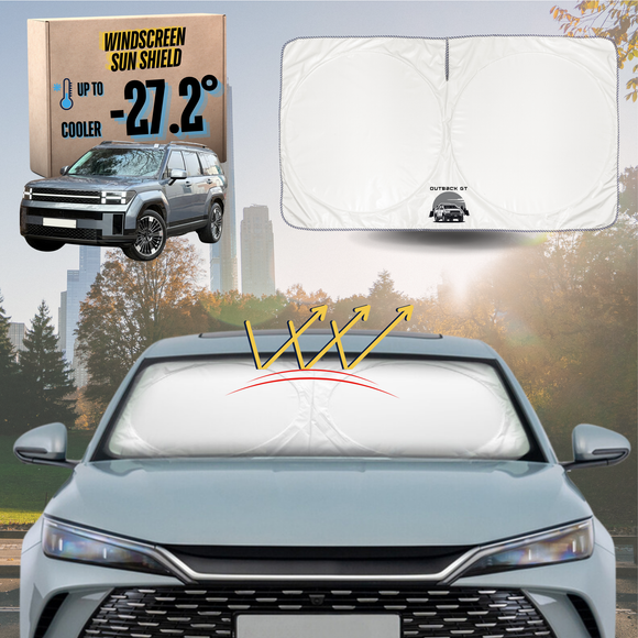 Front Windscreen Sun Shade for Hyundai Santa Fe Hybrid 2024 - Current (6 Seater)- Standard 150 x 85 cm - White