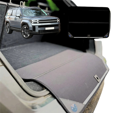 Rear Cargo Boot Bumper Protector for Hyundai Santa Fe Hybrid 2024 - Current (6 Seater) - XL (98 x 55) - Black