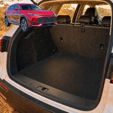 6D Diamond Car Boot Cargo Mat for MG HS 2024 - Current - Heavy Duty Carpet Liner - All-Weather Resistance - Easy to use - Odorless Material - Black & Grey