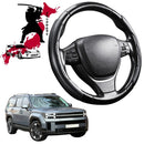Black Samurai Segmented Steering Wheel Cover for Hyundai Santa Fe Hybrid 2024 - Current (7 Seater)-1