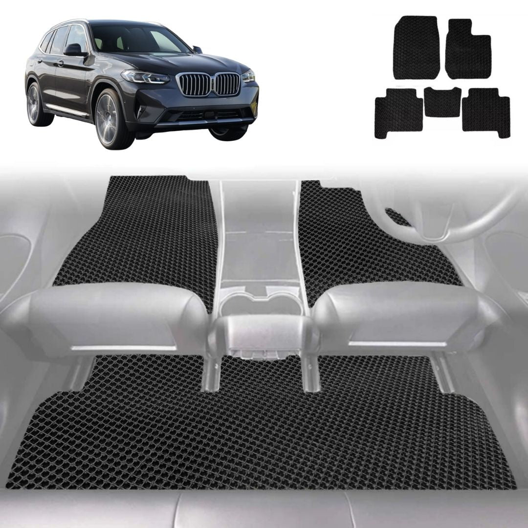 6D Diamond Car Floor Mats for BMW X3 2018 - Current (G01) - Custom-Fit Carpet Liner