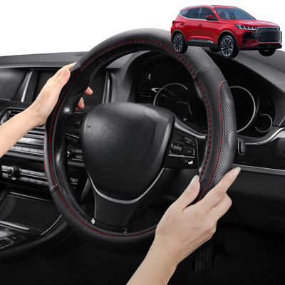 Steering Wheel Cover Pro Extra Layer for Chery Tiggo 4 Pro 2024 - Current - Breathable & Anti-Slip - D-Shape 38 cm