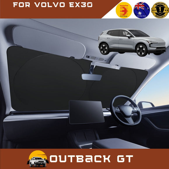 Front Windscreen Sun Shade for Volvo EX30 2025 - Current - Standard(150*85) - Black
