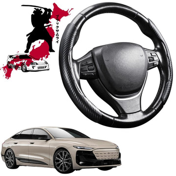 Black Samurai Segmented Steering Wheel Cover for Audi e-tron 2025 - Current