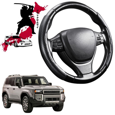 Black Samurai Segmented Steering Wheel Cover for Toyota Prado 2024 - Current (J250)
