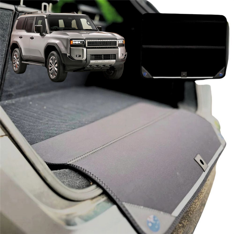 Rear Cargo Boot Bumper Protector for Toyota Prado 2024 - Current (J250) - XL (98 x 55) - Black