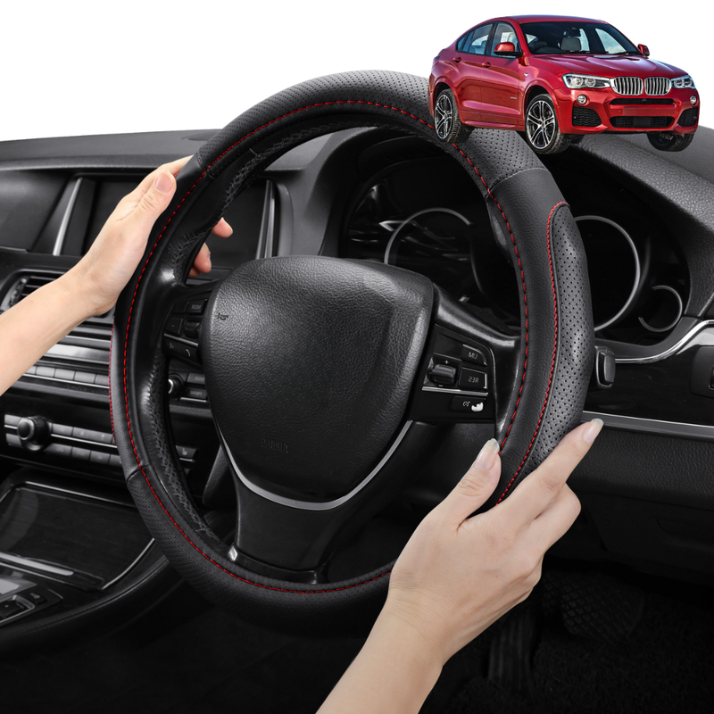 Steering Wheel Cover Pro Extra Layer for BMW X4 2014-2018 (F26) - Breathable & Anti-Slip - Circle 38 cm