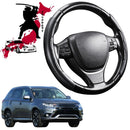 Black Samurai Segmented Steering Wheel Cover for Mitsubishi Outlander P-HEV 2013 - 2020-1