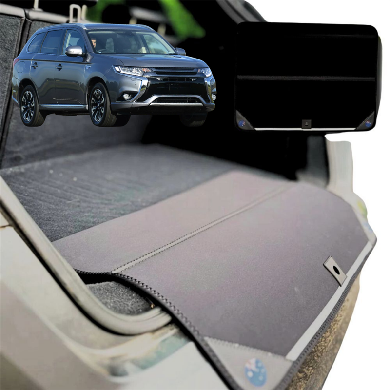 Rear Cargo Boot Bumper Protector for Mitsubishi Outlander P-HEV 2013 - 2020 - XL (98 x 55) - Black