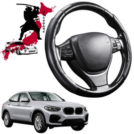 Black Samurai Segmented Steering Wheel Cover for BMW X4 2018 - Current (G02)