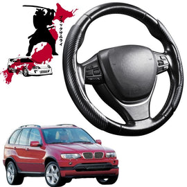 Black Samurai Segmented Steering Wheel Cover for BMW X5 1999 - 2007 (E53)