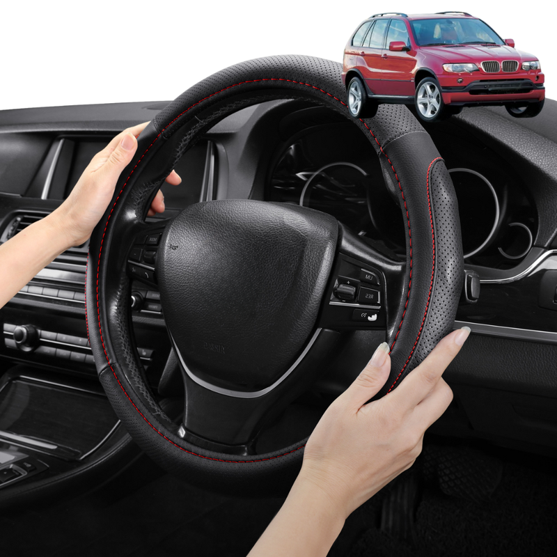 Steering Wheel Cover Pro Extra Layer for BMW X5 1999-2007 (E53) - Breathable & Anti-Slip - Circle 38 cm